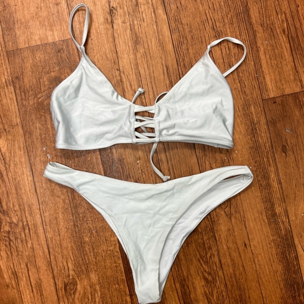 Relleciga xl white 2pc bikini swimsuit